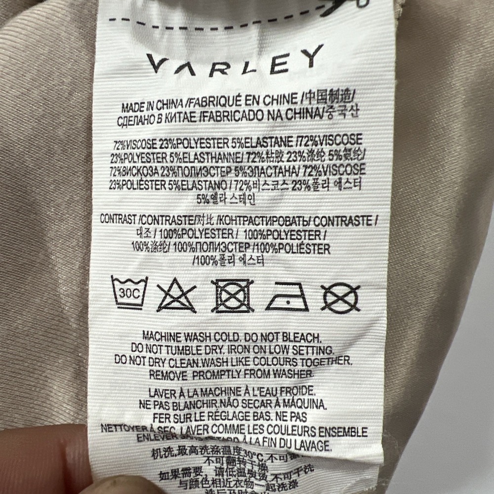 Varley Hawley Dull-Zip Double Soft Hoodie Sweatshirt Pullover Size Large Beige - Picture 8 of 8